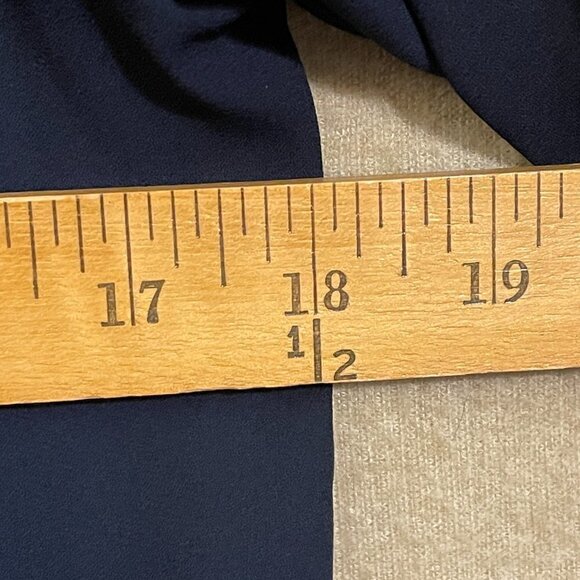 Loft Blouse Women's Small Dark Blue Flared Sleeves - Picture 6 of 10